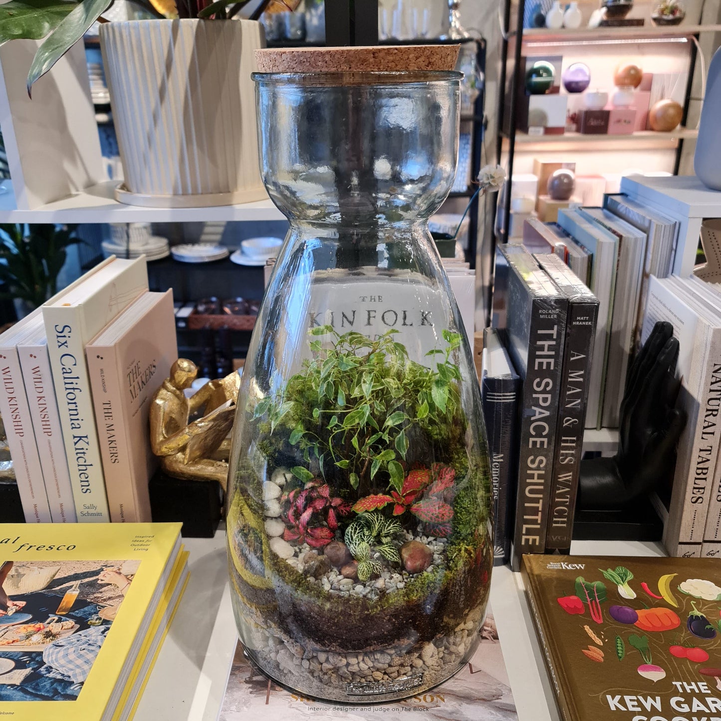 ECO Recycled Valencia Terrarium Vessel with Tools 43cm