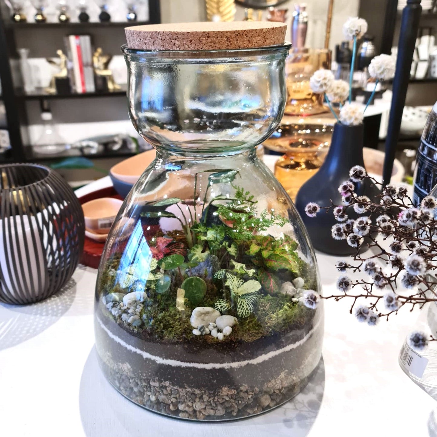 ECO Recycled Valencia Terrarium Vessel with Tools - 34cm