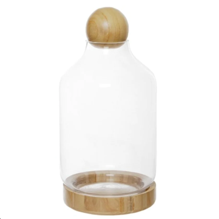 Wood Ball Terrarium Vessel