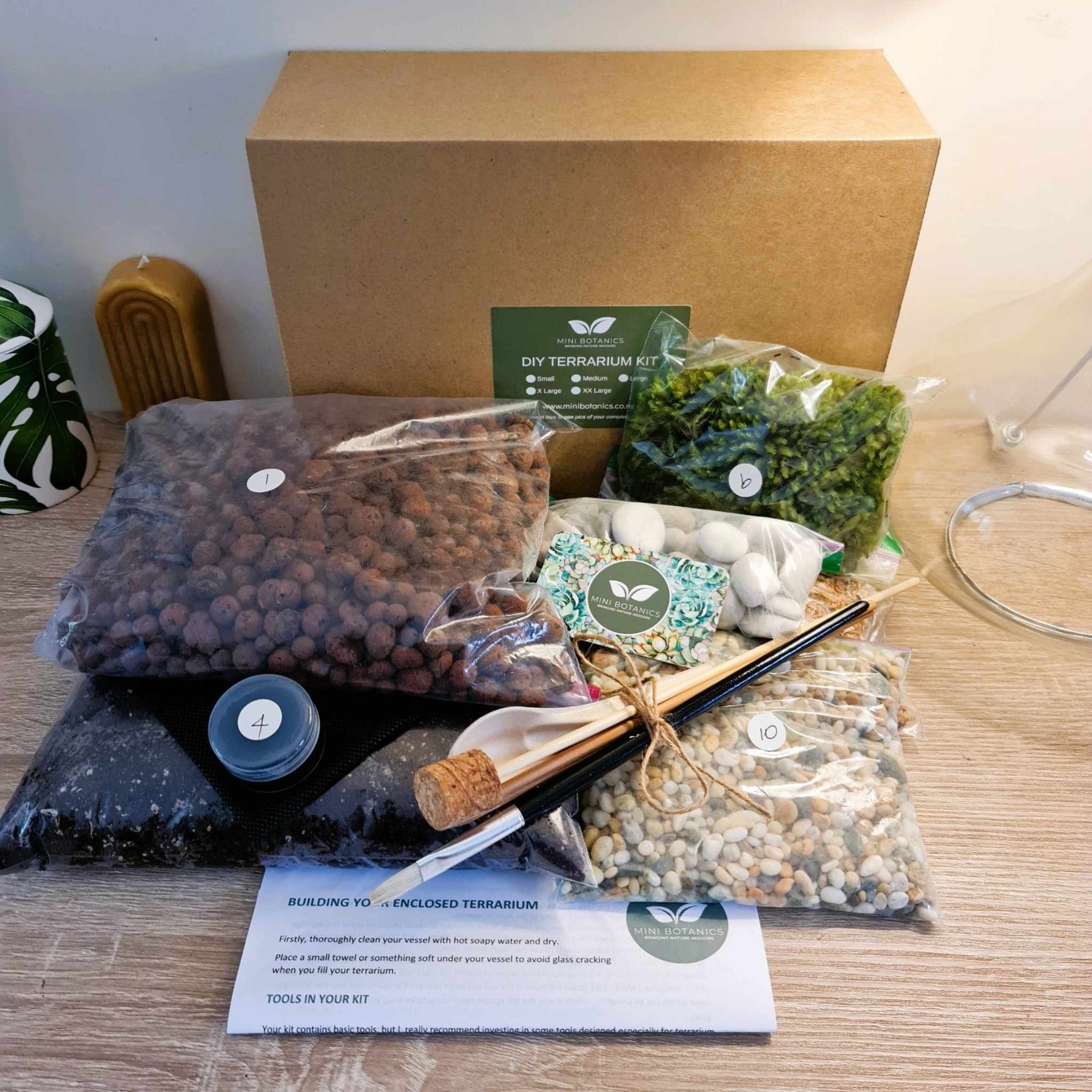 DIY Kit for Medium Closed Terrarium – Mini Botanics